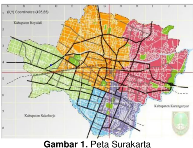 Gambar 1. Peta Surakarta 