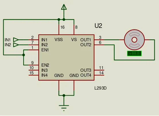 Tabel 2.2 Kontrol Driver Motor DC H-Bridge Dengan IC L293D 