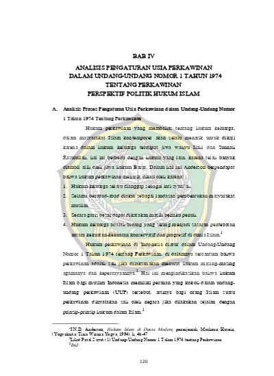 Bab Iv Analisis Pengaturan Usia Perkawinan Dalam Undang Undang Nomor 1 Tahun 1974 Tentang 6040