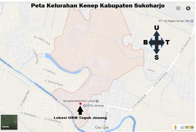 Gambar 4.1 Peta Lokasi UKM Teguh Jenang (skala 1:200 m) 