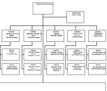 Gambar 3.1 Struktur Organisasi di Direktorat Metrologi Bandung