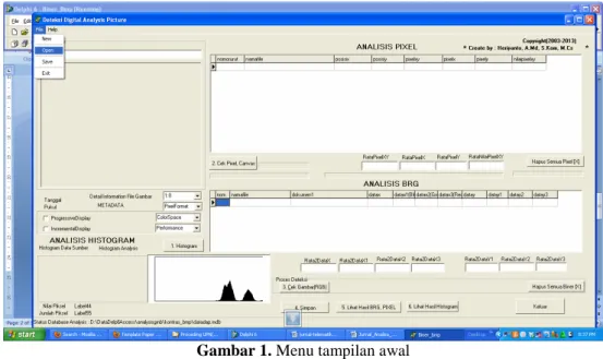 Gambar 1. Menu tampilan awal