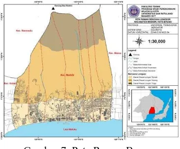 Gambar 7. Peta Rawan Bencana Longsor Kecamatan Madidir Kota 