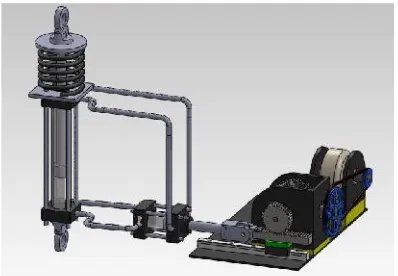 Gambar 1.1: Desain Prototype RSA tipe HydraulicElectro Mechanic Shock Absorber (HEMSA)