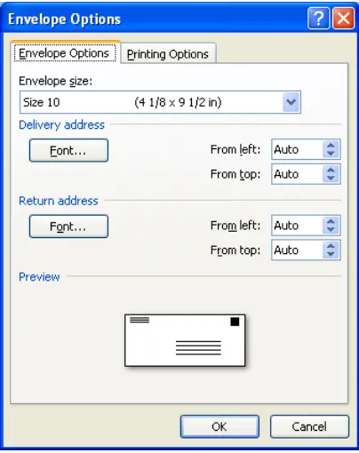 Gambar 7. 14 Kotak Dialog Envelopes Options 