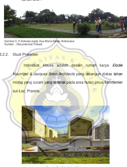 Gambar 5. 9 Sirkulasi pada Gua Maria Kerep Ambarawa  