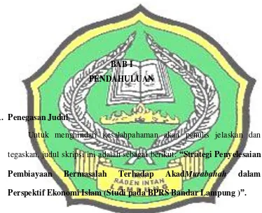 Gambar 3.1 Struktur Organisasi BPRS Bandar Lampung ...................................