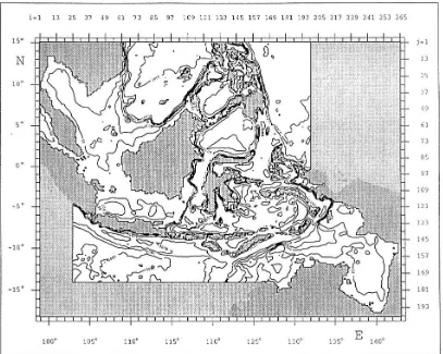 Gambar 2-7 Kontur bathimetri Perairan Indonesia (Stawarz dan Metzner 1994) 