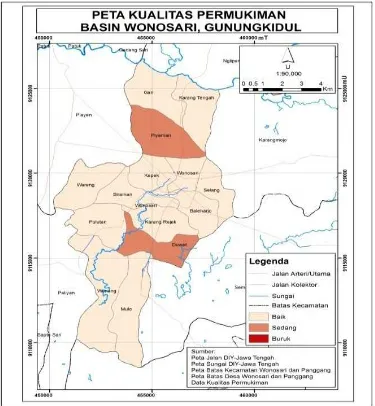 Tabel 1. Kualitas Permukiman di Bentuklahan Basin Wonosari