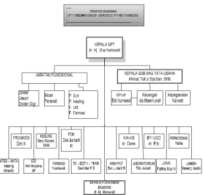 Gambar 3.1 Struktur Organisasi Puskesmas Garuda (sumber : Dokumentasi 