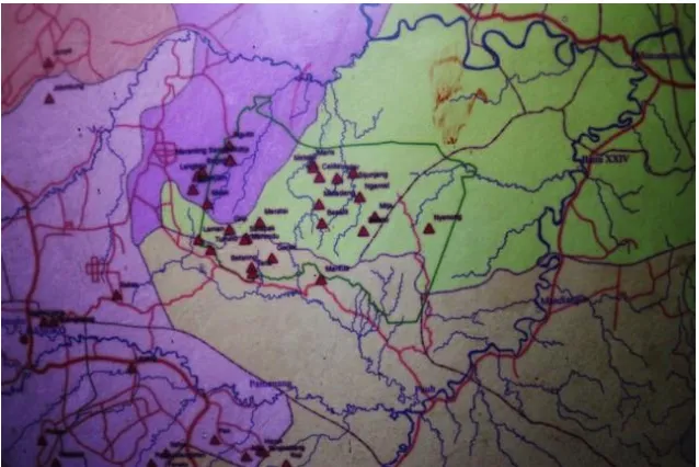 Gambar 2 : Peta Persebaran Pemukiman Suku Anak Dalam 