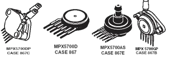 Gambar 2.3 Bentuk fisik MPX 5700 series 