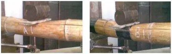 Gambar 2.1 Sambungan Bambu dengan baut dan Pengisi Mortar Serta Kayu (Morisco & Mardjono,  1996)