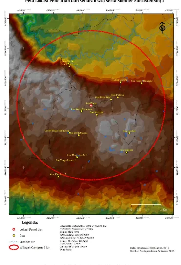 Gambar 10. Peta Gua-Gua di sekitar Gua Wuru. 
