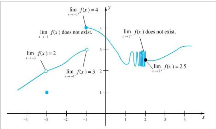 Figure 4. A graph of discontinuous function (Varberg et al., 2007, p.59) 