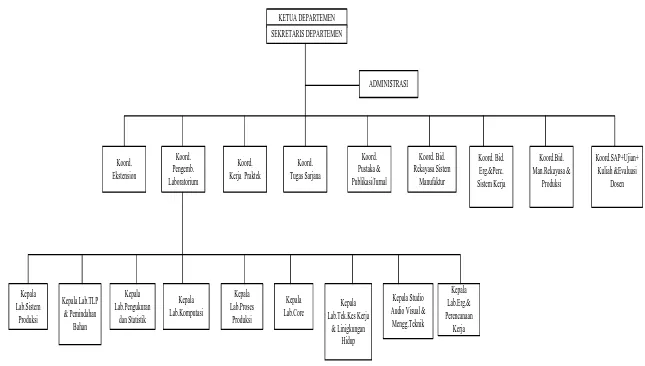 Gambar 2.1. Struktur Organisasi Departemen Teknik Industri USU 