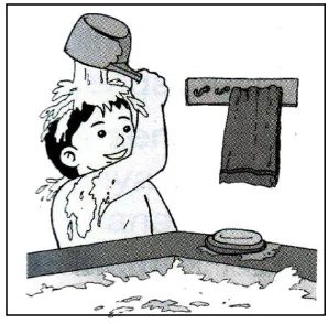 Gambar 4. 16: Anak sedang mandi 