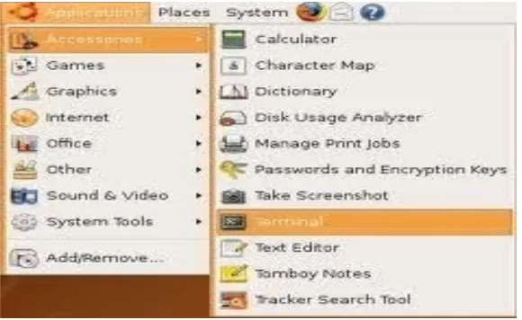 Gambar 10 Membuka Terminal Linux