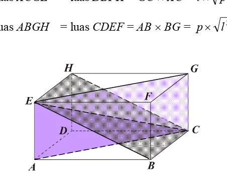 Gambar 10. Bidang Diagonal ACGE dan BCHE   