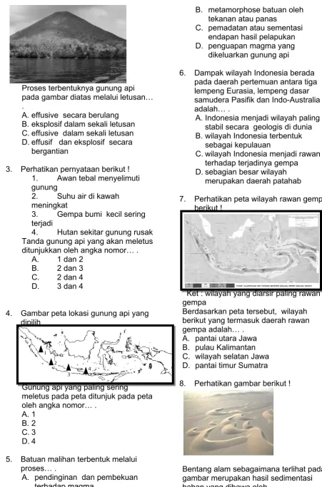 Gambar peta lokasi gunung api yang 