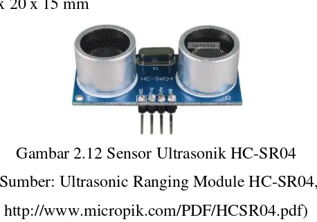 Gambar 2.12 Sensor Ultrasonik HC-SR04 