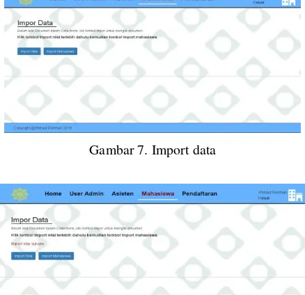 Gambar 7. Import data 