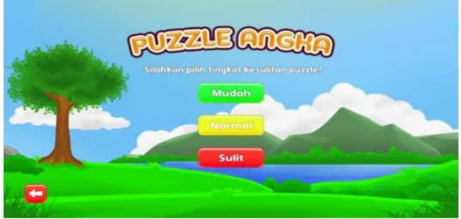 Gambar 7. Menu Halaman Awal Puzzle Angka 