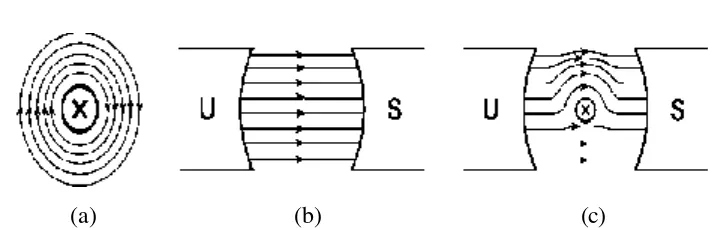 Gambar 2.5 pengaruh penempatan konduktor berarus dalam medan magnet