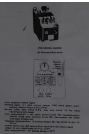 Gambar  7-13 menunjukan kontruksi timer tunda-on pneumatik dengan kintak waktu dan  dua 