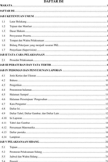 Tabel dan Gambar ...............................................................................................................
