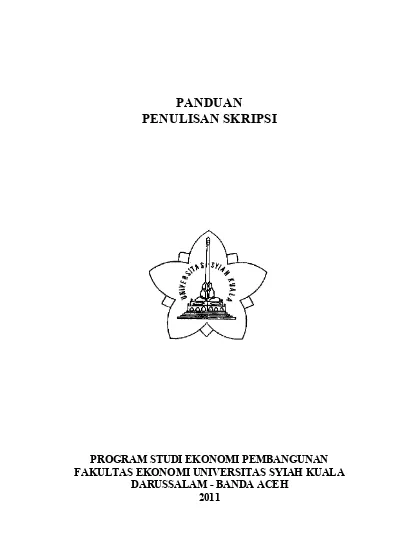 Panduan Penulisan Skripsi Program Studi