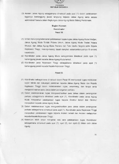 2.6. PERATURAN PRESIDEN REPUBLIK INDONESIA NOMOR 38 TAHUN 2010 TENTANG ...