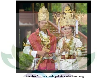 Gambar 2.1 Bebe pada pakaian adat Lampung 