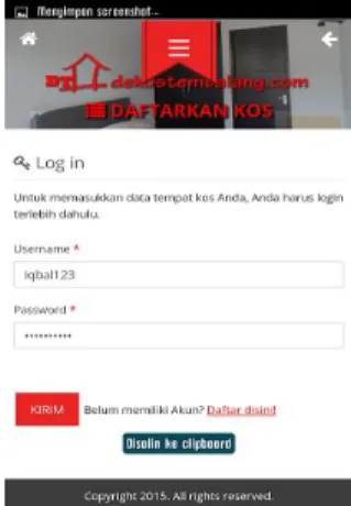Gambar 4.15 Halaman Menu Login Admin 