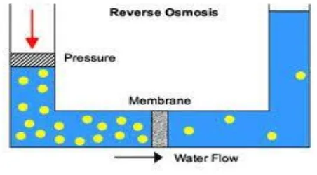 Gambar 3. Proses Reverse Osmosis 