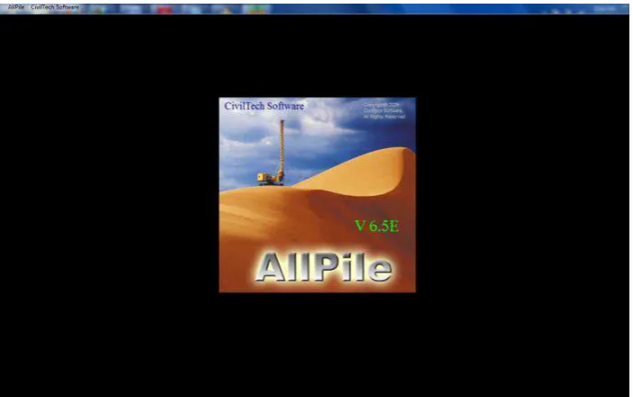 Gambar 2.15 Tampilan awal program Allpile 