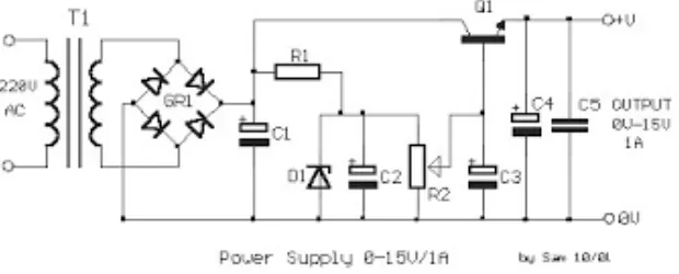 Gambar 2.6  Rangkaian Power Supply 