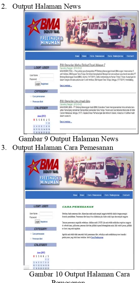 Gambar 9 Output Halaman News