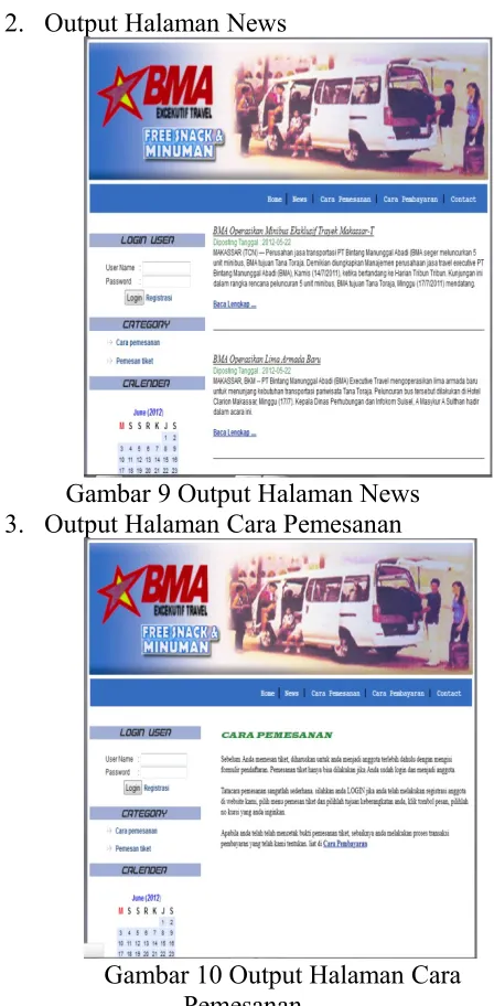 Gambar 9 Output Halaman News