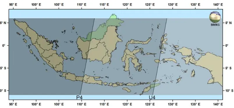 Gambar 3. Peta Gerhana Bulan Total 15 April 2014 untuk Pengamat di Indonesia 