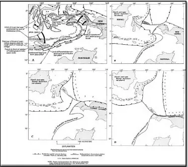 Gambar 2.6 Rekonstruksi evolusi tektonik Neogen kawasan Indonesia bagian Timur (Hamilton, 1979)