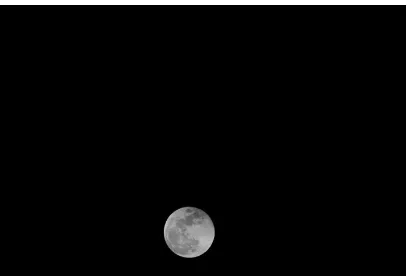 Gambar 6. Citra Gerhana Bulan Total 8 Oktober 2014 saat akhir fase Gerhana Sebagian setelah terjadinya fase Gerhana Total (pukul 20 : 21 : 02 WITA) 