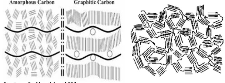 Gambar 5. Ilustrasi Skema Struktur Karbon Aktif  