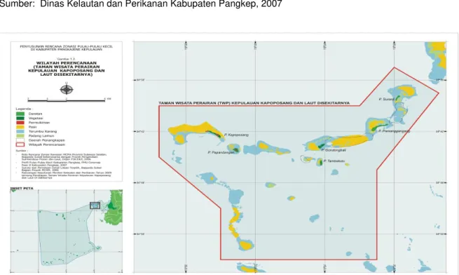 Gambar 1. Wilayah Kawasan Kapoposang (Sumber DKP, 2009). 