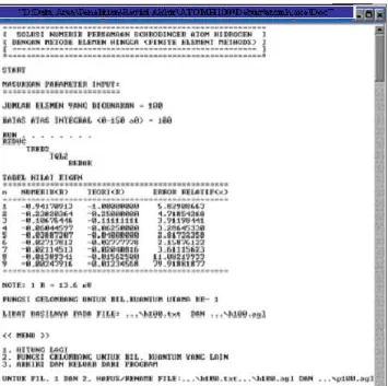 Gambar 6. Tampilan input - output kode komputer 