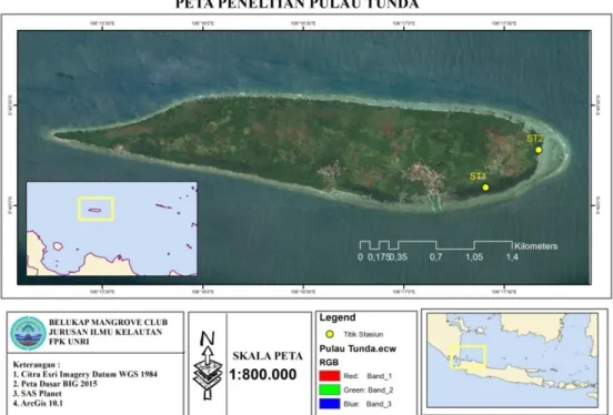 Gambar 1. Peta lokasi penelitian di Pulau Tunda Serang Banten  Analisis  Indikator  Kualitas  Lahan 