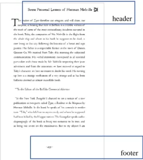 Gambar 2.12 Contoh layout header dan footer dalam sebuah buku  Sumber: (Bricker, 2014) 