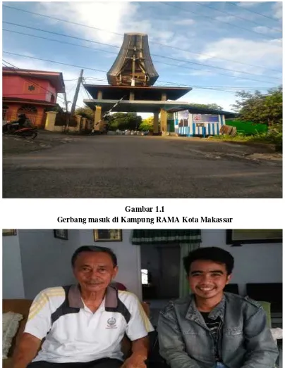 Gambar 1.1Gerbang masuk di Kampung RAMA Kota Makassar