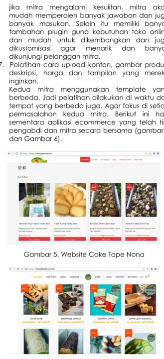 Gambar 5. Website Cake Tape Nona 
