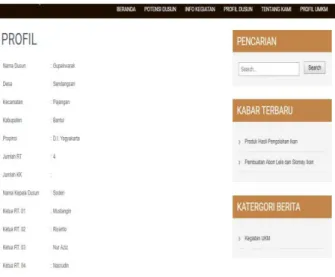Gambar 2 .Tampilan Menu Website 